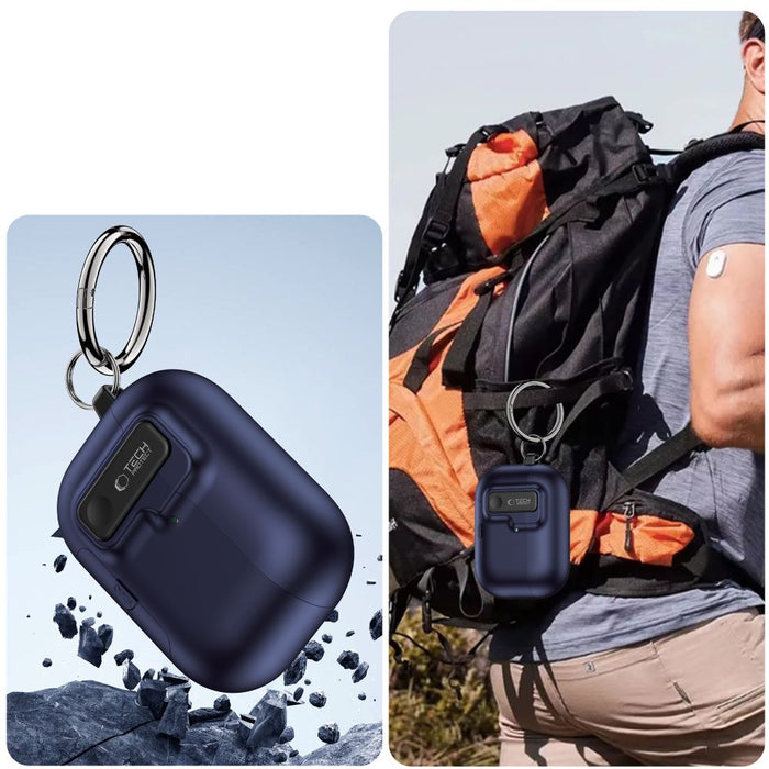 Tech-Protect Slim Hook Case for AirPods Pro 3 - Navy Blue