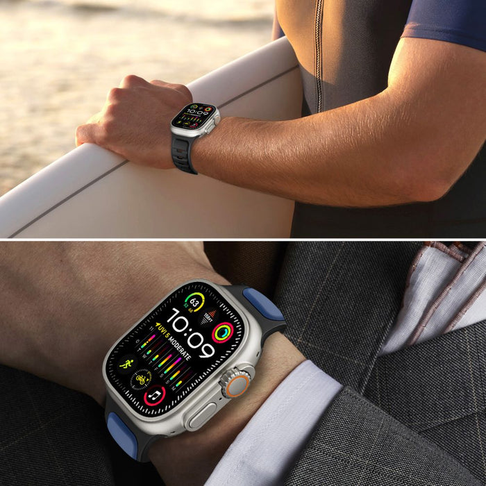Tech-Protect IconBand Line Strap for Apple Watch 44 / 45 / 46 / 49 mm - Black and Orange