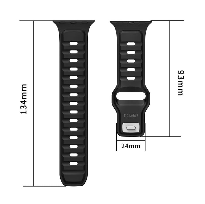 Tech-Protect IconBand Line Strap for Apple Watch 44 / 45 / 46 / 49 mm - Black