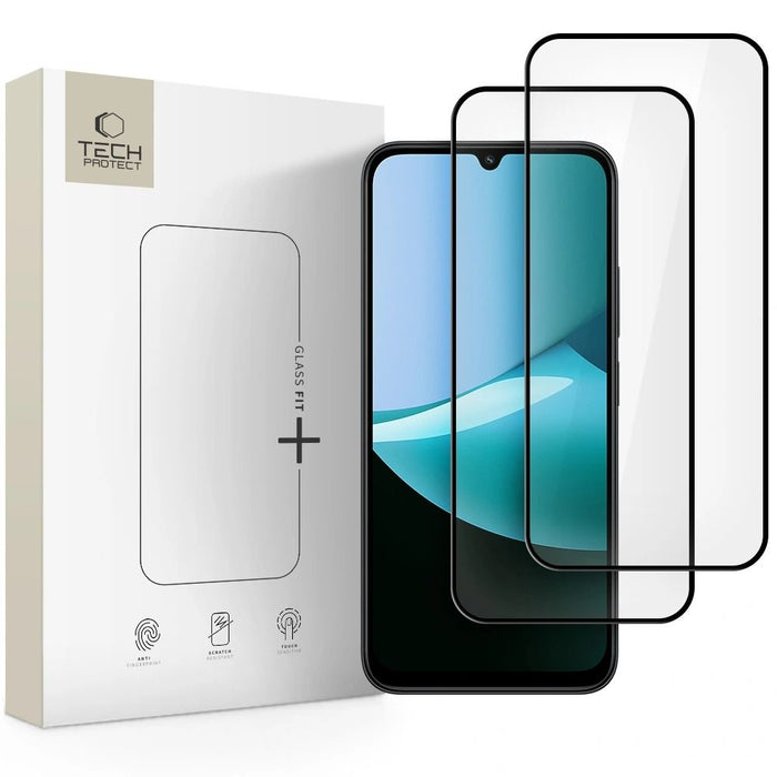 Tech-Protect Glass Fit+ 2-pack tempered glass for Xiaomi Redmi 15C 173 mm / Poco C85 173 mm - black