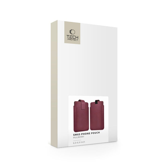 Tech-Protect SM65 case for 6.0-6.9" smartphones - burgundy