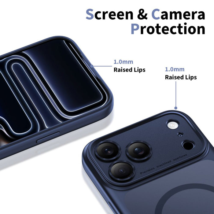 Tech-Protect Magpeak Magsafe CC Case for iPhone 17 Pro Max - Matte Navy Blue