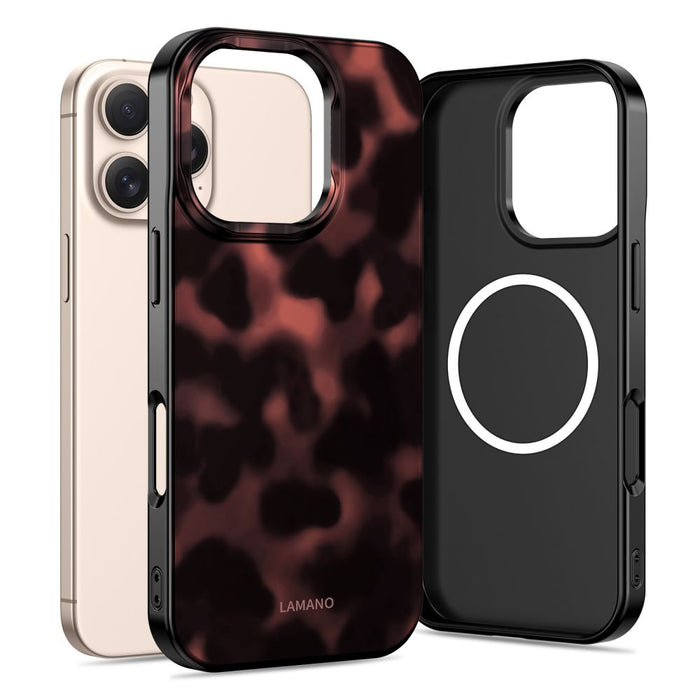 Tech-Protect Lamano MagSafe Case for iPhone 16 Pro Max - Black and Red