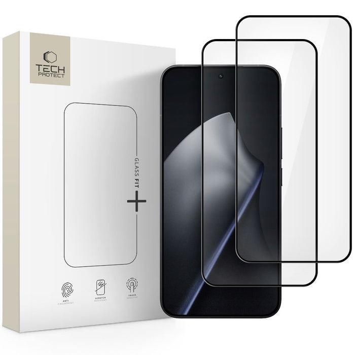 Tech-Protect Glass Fit+ 2-pack tempered glass for Xiaomi 15T / 15T Pro - black