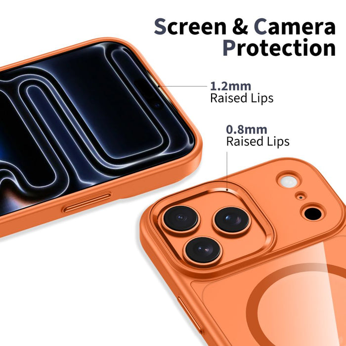 Tech-Protect MagMat MagSafe Case for iPhone 17 Pro Max - Transparent Orange