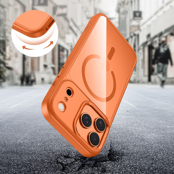 Tech-Protect MagMat MagSafe Case for iPhone 17 Pro Max - Transparent Orange