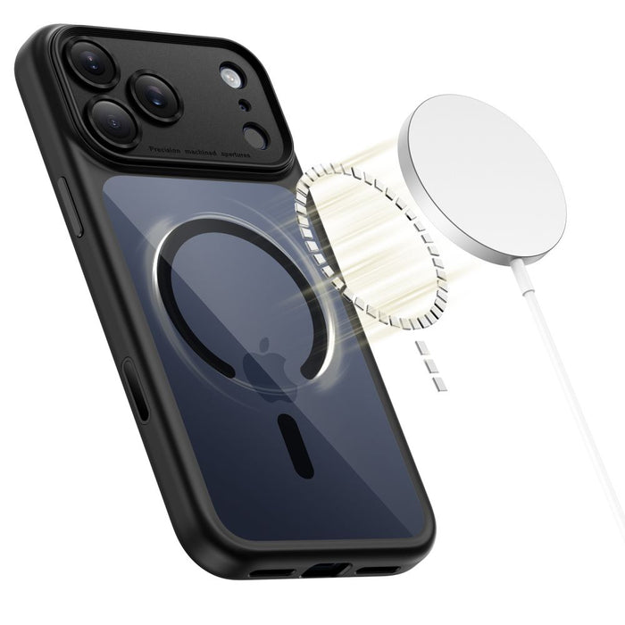 Tech-Protect Magpeak Magsafe CC Case for iPhone 17 Pro Max - Clear Black