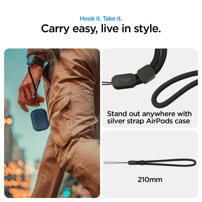 Tech-Protect NaturalFit Case for AirPods Pro 3 - Navy Blue