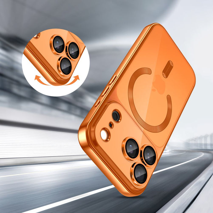 Tech-Protect MagFlex MagSafe Case for iPhone 17 Pro - Transparent Orange