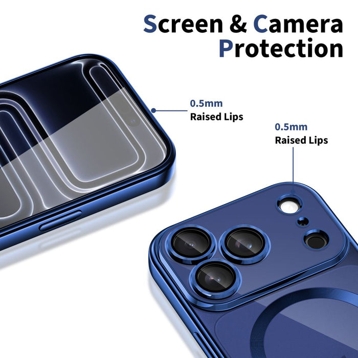 Tech-Protect MagFlex MagSafe Case for iPhone 17 Pro Max - Clear Navy Blue