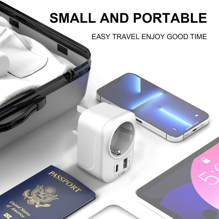 Tech-Protect TA100 UK Adapter - White