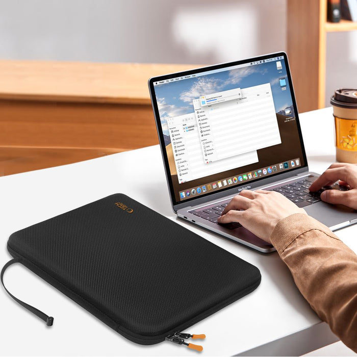 Tech-Protect Hardpouch for 15-16 Laptops - Black and Orange