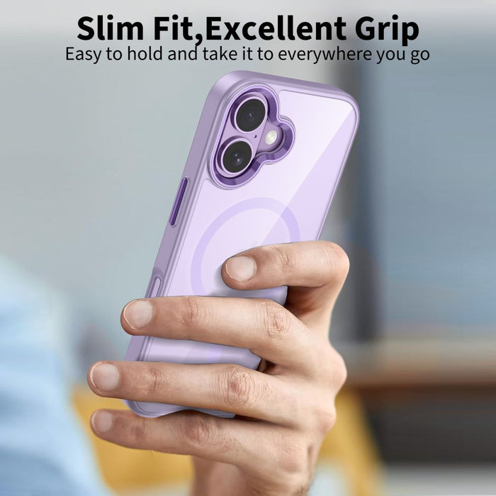 Tech-Protect MagMat MagSafe Case for iPhone 17 - Transparent Purple