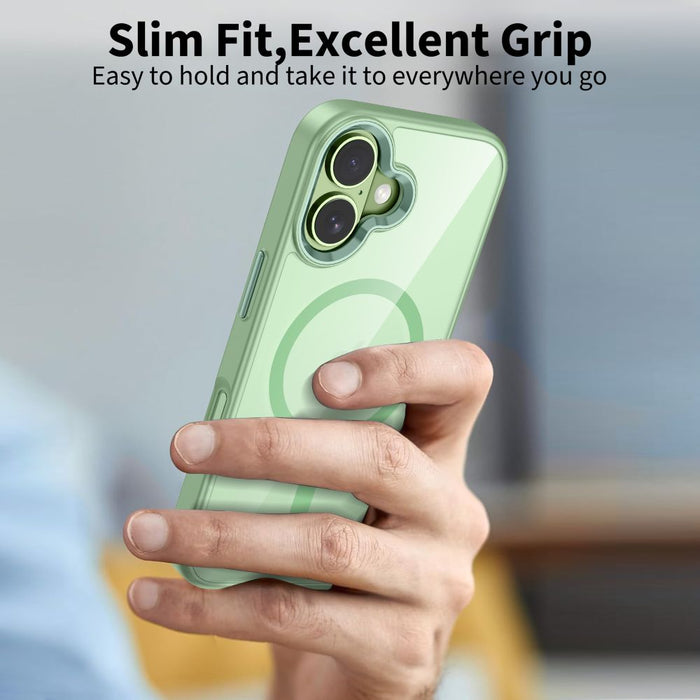 Tech-Protect MagMat MagSafe Case for iPhone 17 - Transparent Green