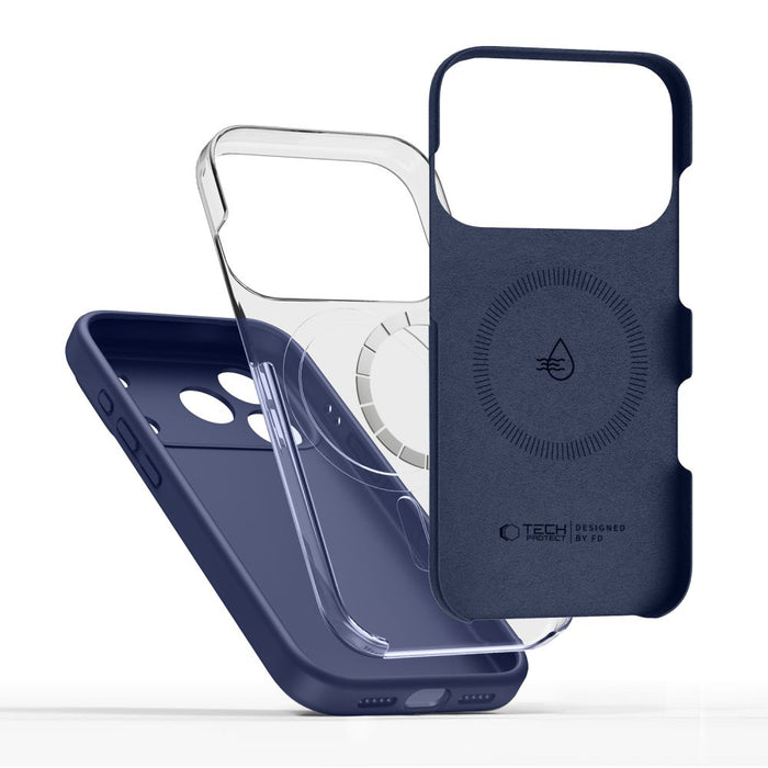 Tech-Protect Silicone MagSafe Case for iPhone 17 Pro - Navy Blue