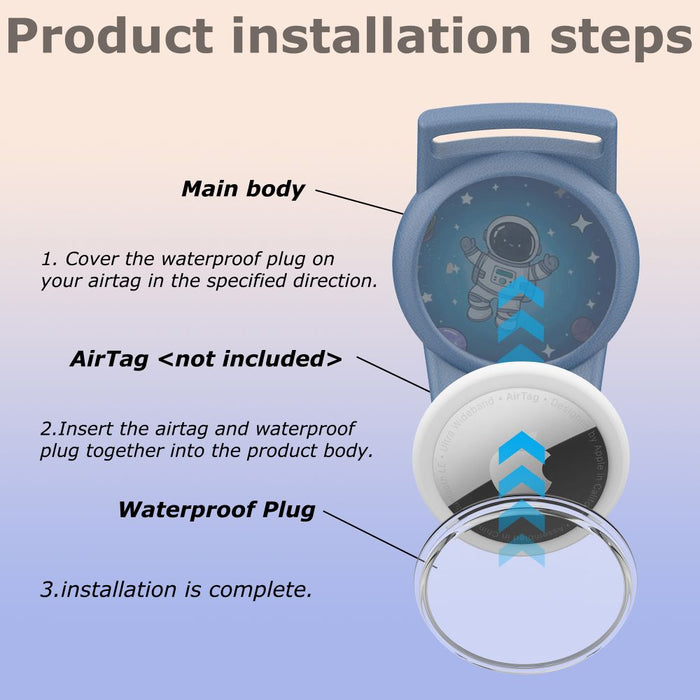 Tech-Protect Nylon Strap for Apple AirTag 1/2 - Pink