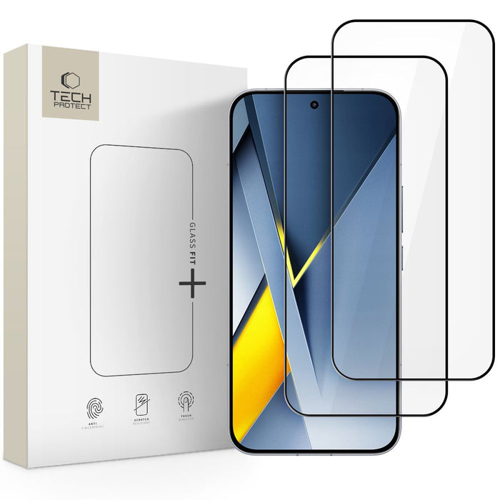 Tech-Protect Glass Fit+ 2-pack for Xiaomi Poco F8 Pro Ultra - black