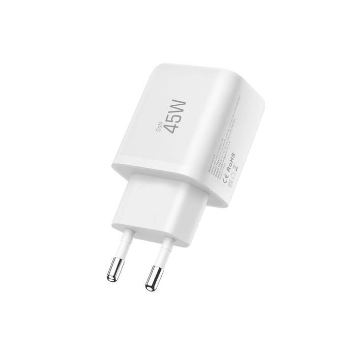 Tech-Protect NCA45W-GAN 2-Port USB-C / USB-A 45W Wall Charger - White