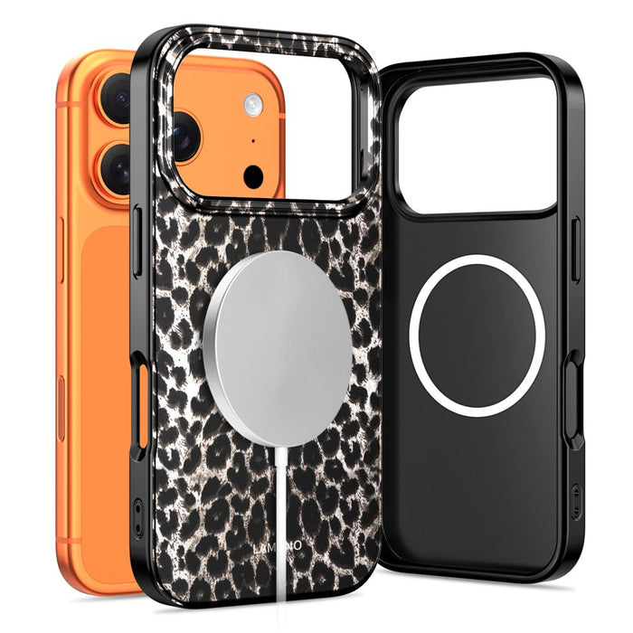 Tech-Protect Lamano MagSafe case for iPhone 17 Pro Max - black and brown