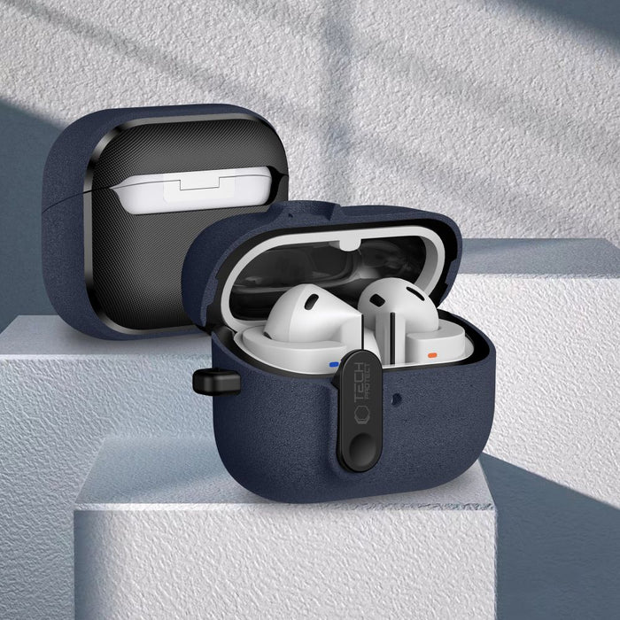 Tech-Protect Slim Hook Case for Samsung Galaxy Buds 3 / 3 FE / 3 Pro - Navy Blue