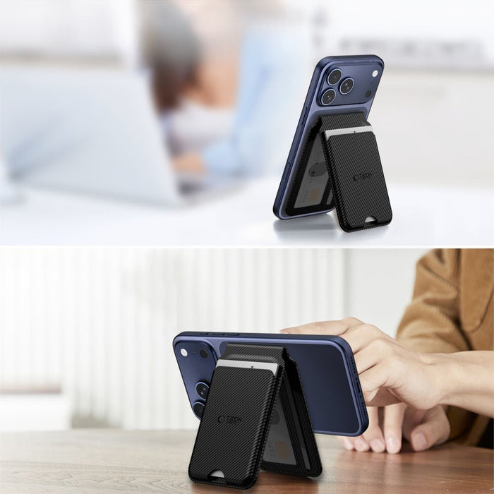 Tech-Protect MagWallet Stand MagSafe Magnetic Phone Wallet - Black