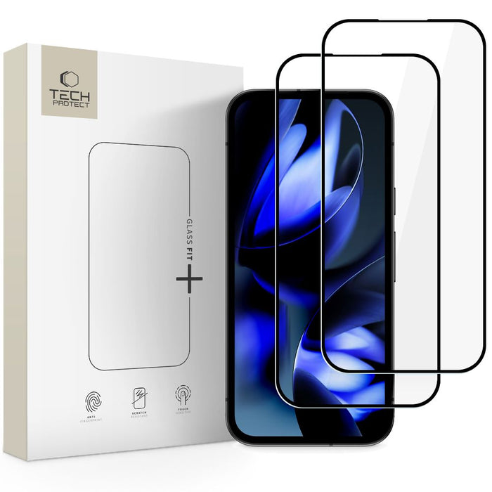 Tech-Protect Glass Fit+ 2-Pack Tempered Glass for Google Pixel 9A / 20A - Black