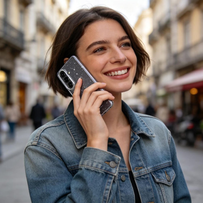 Tech-Protect FlexAir Case for Samsung Galaxy S26 - Clear and Glitter