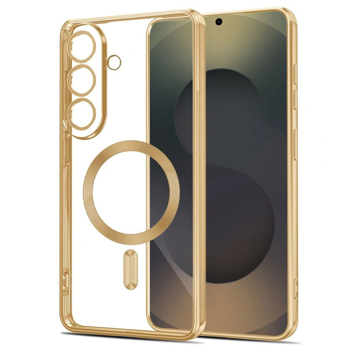 Tech-Protect MagFlex Case for Samsung Galaxy S26 - Transparent Gold