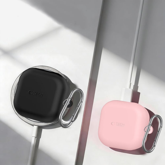 Tech-Protect Silicone Hook Case for Samsung Galaxy Buds 4 / 4 Pro - Black