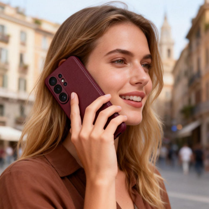 Tech-Protect Smart Wallet Case for Samsung Galaxy S26 Ultra - Burgundy