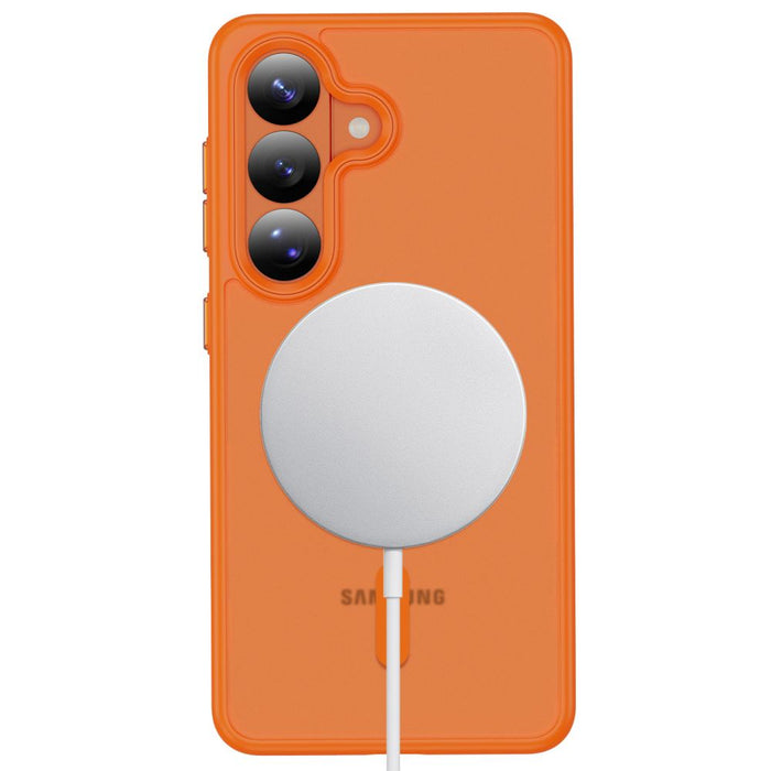 Tech-Protect Magmat MagSafe Case for Samsung Galaxy S26 - Orange Matte