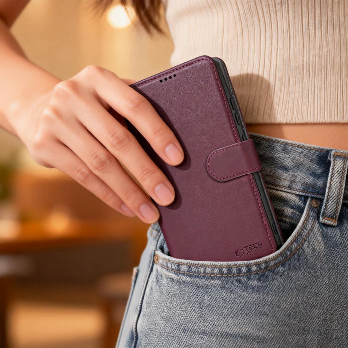 Tech-Protect Wallet Case for Samsung Galaxy A36 / A56 / A37 5G - Burgundy