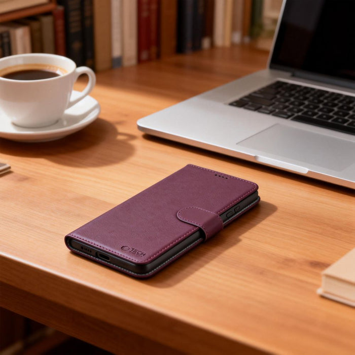 Tech-Protect Wallet Case for Samsung Galaxy A36 / A56 / A37 5G - Burgundy