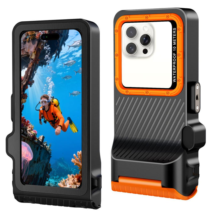 Tech-Protect IPX8 Pro Waterproof Phone Case - Orange and Black