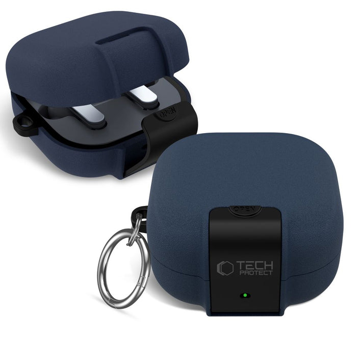 Tech-Protect Slim Hook Case for Samsung Galaxy Buds 4 / 4 Pro - Navy Blue