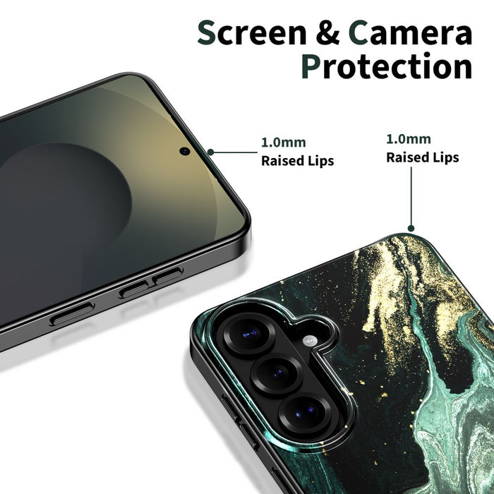 Tech-Protect Lamano MagSafe Case for Samsung Galaxy S26 - Black and Green