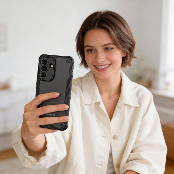 Tech-Protect Rugged Shield Case for Samsung Galaxy A37 5G - Translucent Black
