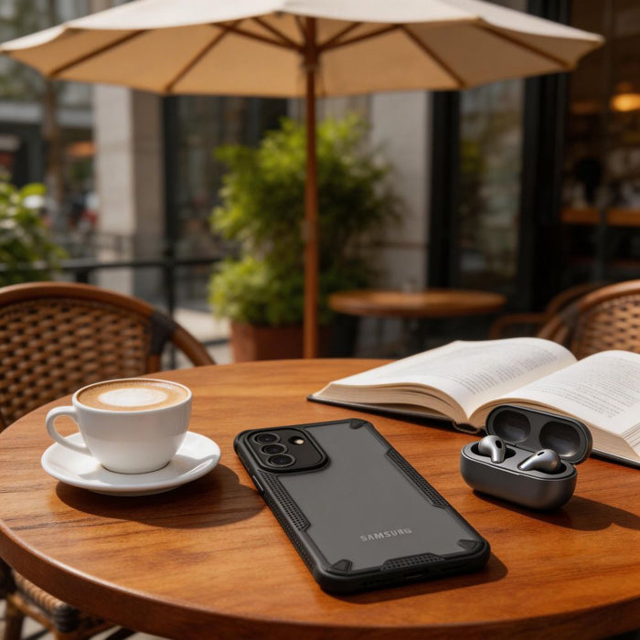 Tech-Protect Rugged Shield Case for Samsung Galaxy A57 5G - Translucent Black