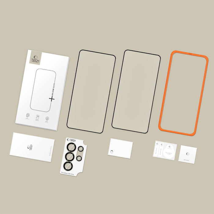 Tech-Protect Easy Set+ 3-Pack Tempered Glass for Samsung Galaxy S26 Ultra - Black