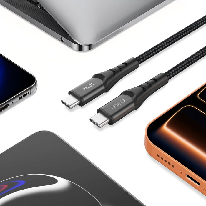 Tech-Protect Ultraboost UB11T USB-C / USB-C PD 100W / QC3.0 Cable 200 cm - Black