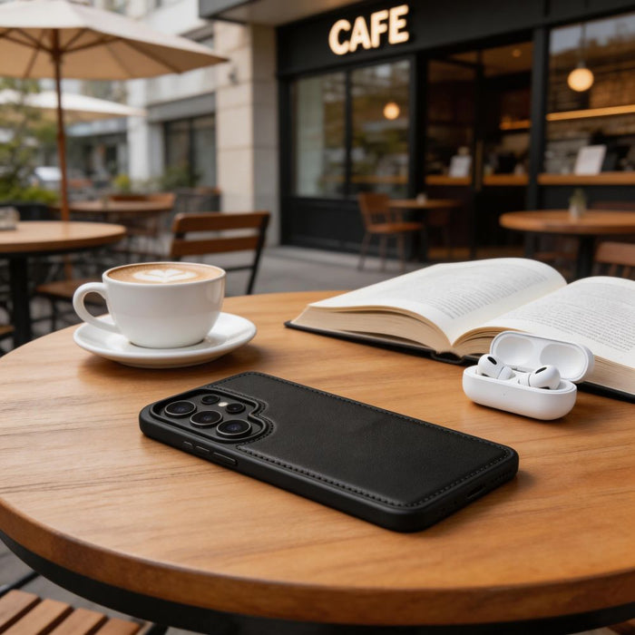 Tech-Protect Wallet MagSafe Case for Samsung Galaxy S26 Ultra - Matte Black