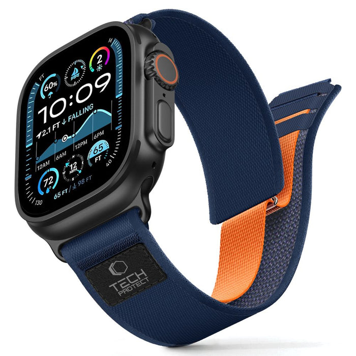 Tech-Protect Nylon Elite Strap for Apple Watch 44 / 45 / 46 / 49 mm - Navy Blue