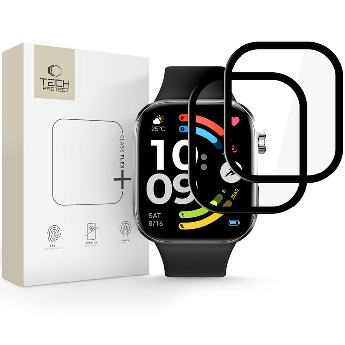 HYBRID GLASS TECH-PROTECT GLASS FLEX+ 2-PACK XIAOMI REDMI WATCH 6 BLACK