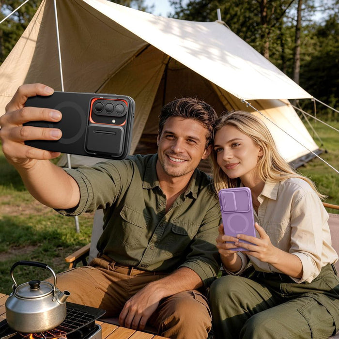 Tech-Protect Kevlar Aura MagSafe Case for Samsung Galaxy A57 - Purple