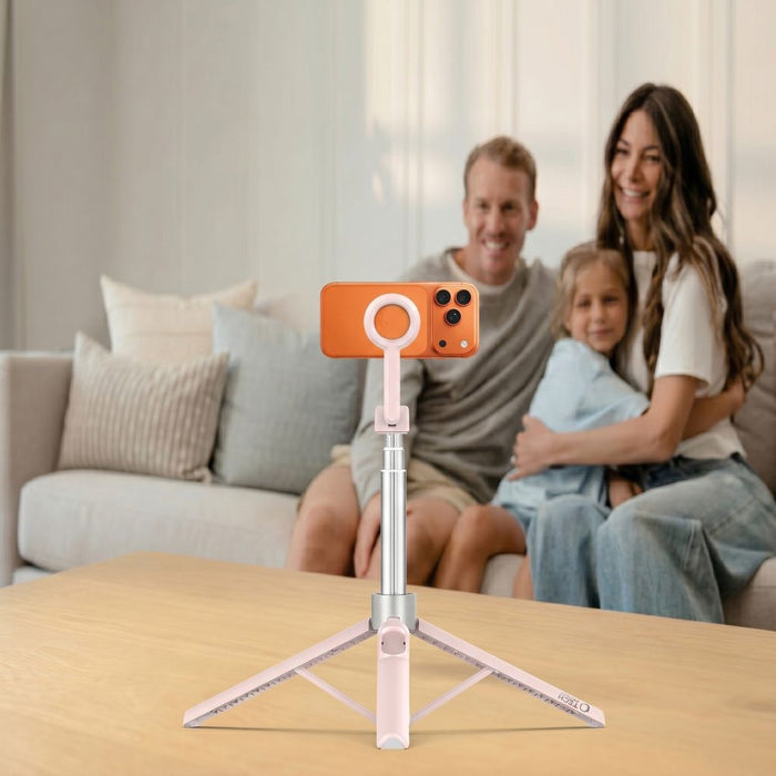 Selfie Stick Tech-Protect L10S Bluetooth - Pink Gray