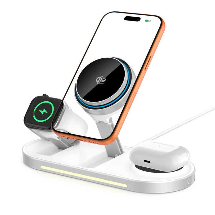 Tech-Protect A51 MagSafe 3-in-1 25W QI2.2 Wireless Charger - White