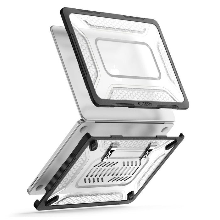 Tech-Protect Kevlar Pro Case for MacBook Neo 13" 2026 - Black and Clear