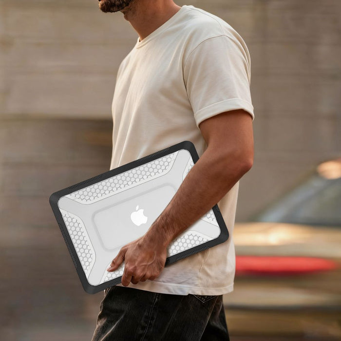 Tech-Protect Kevlar Pro Case for MacBook Neo 13" 2026 - Black and Clear