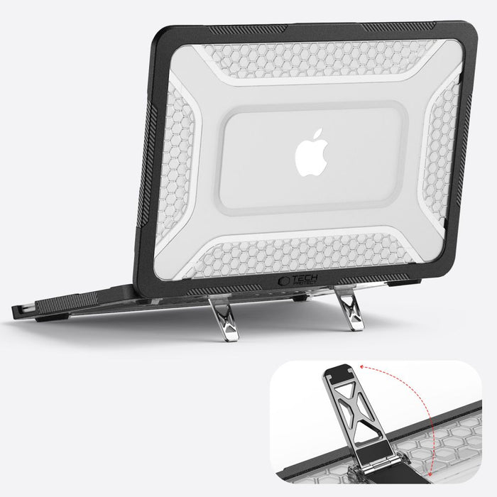 Tech-Protect Kevlar Pro Case for MacBook Neo 13" 2026 - Black and Clear