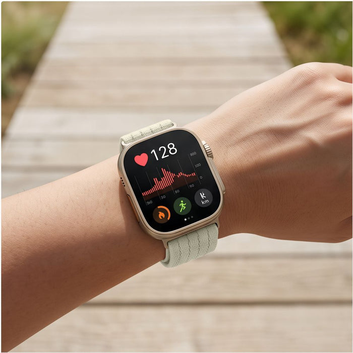 Tech-Protect Nylon Strap for Huawei Watch Fit 3 / 4 / 4 Pro / 5 / 5 Pro - White